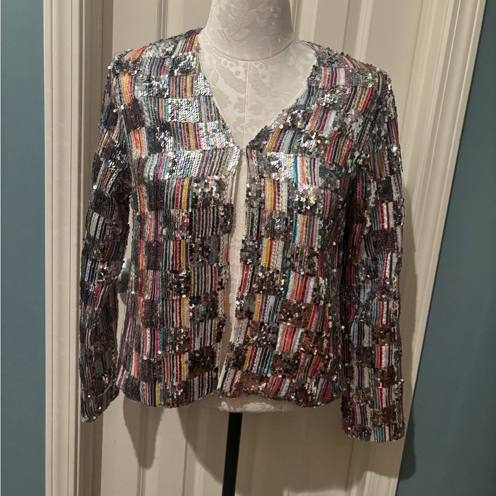 NEW Sequin Multicolor Jacket - Picture 5 of 14